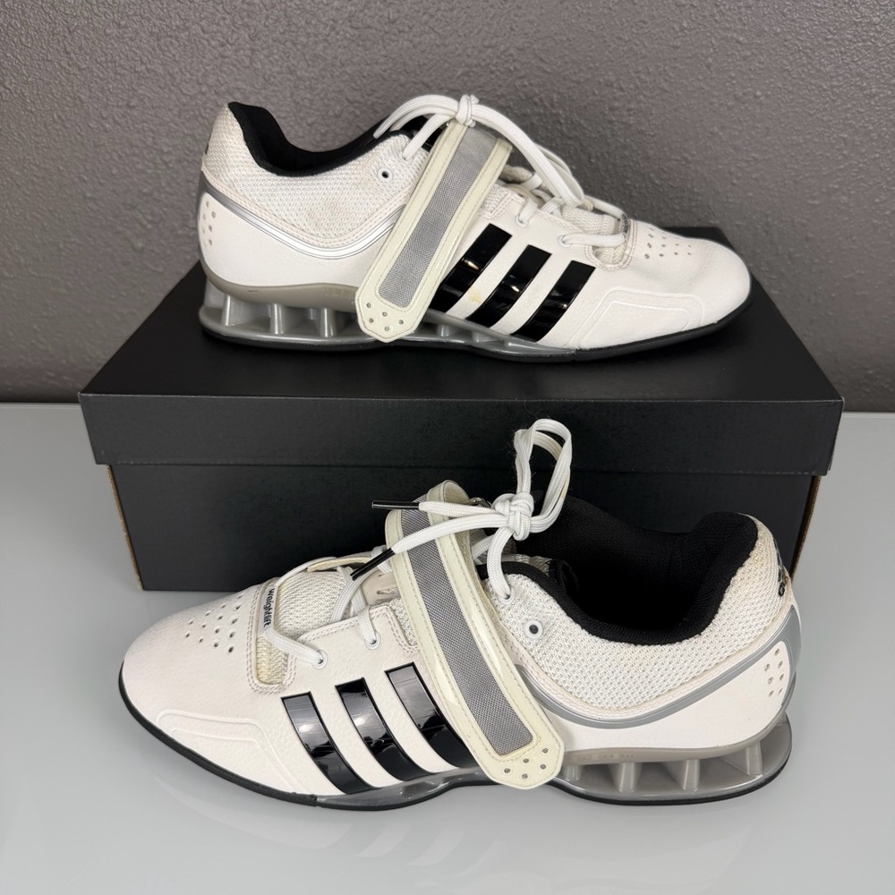 adidas adiPower Weightlifting Shoes Mens Size 12 US Core White Black M25733